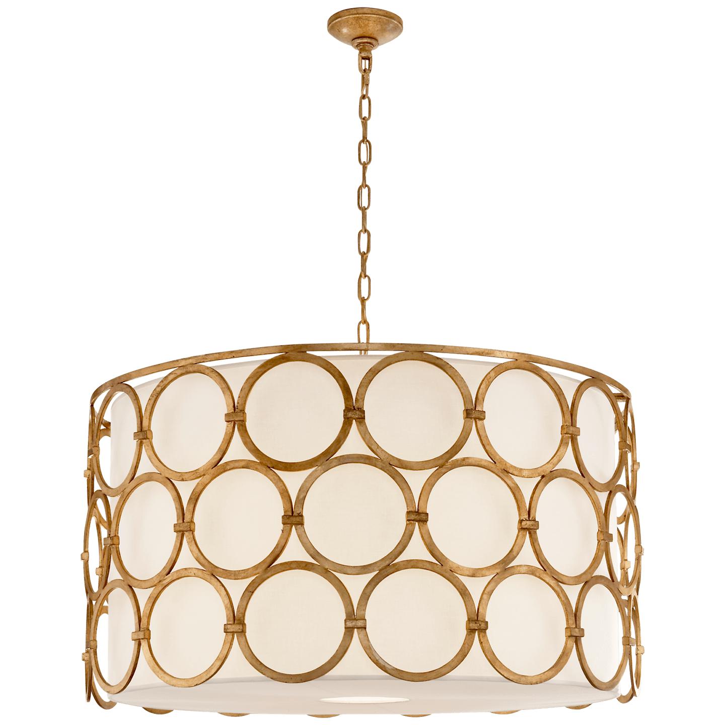 Gilded Iron 33.5" x 33.5" x 19" Round Linen