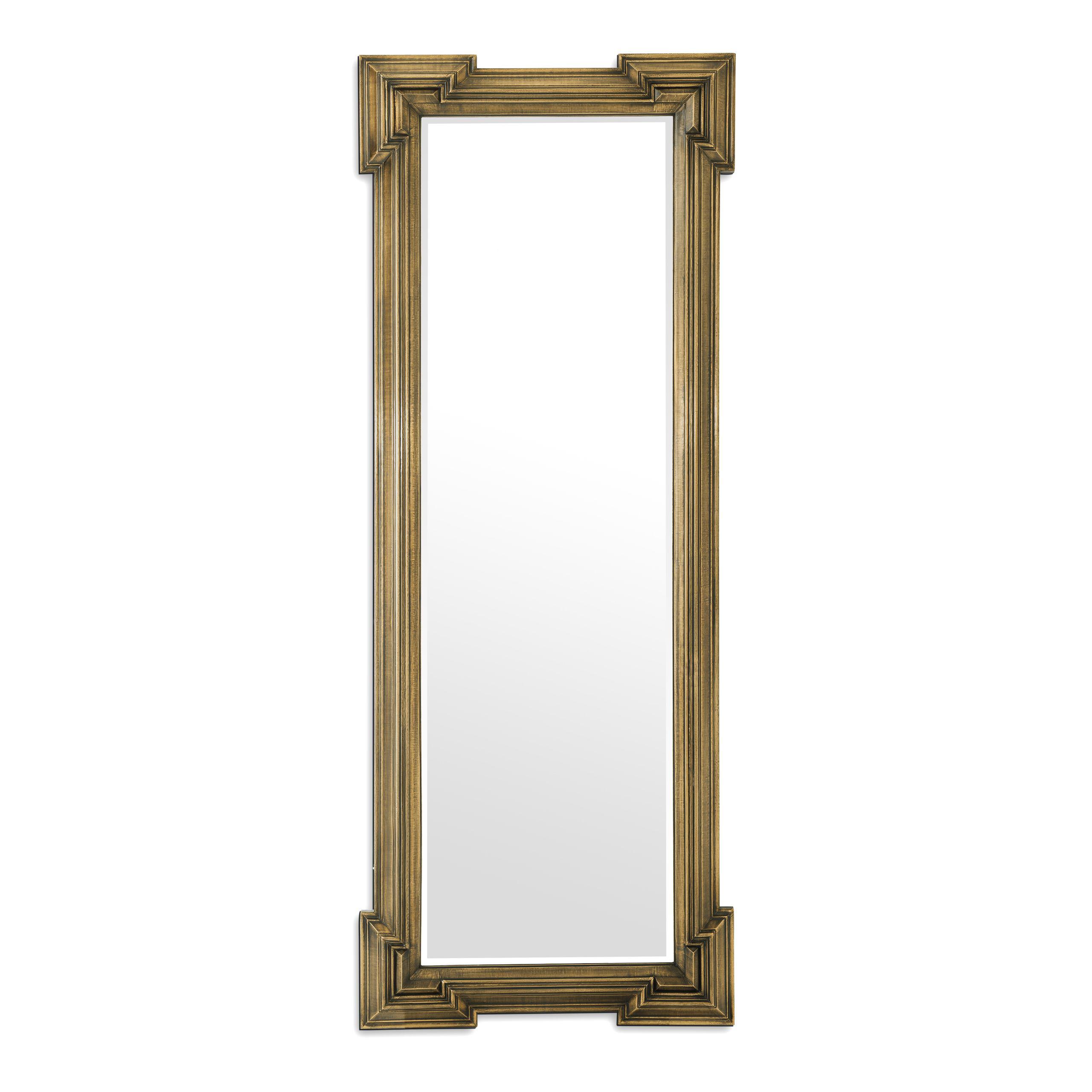 antique brass finish | bevelled mirror glass rectangular