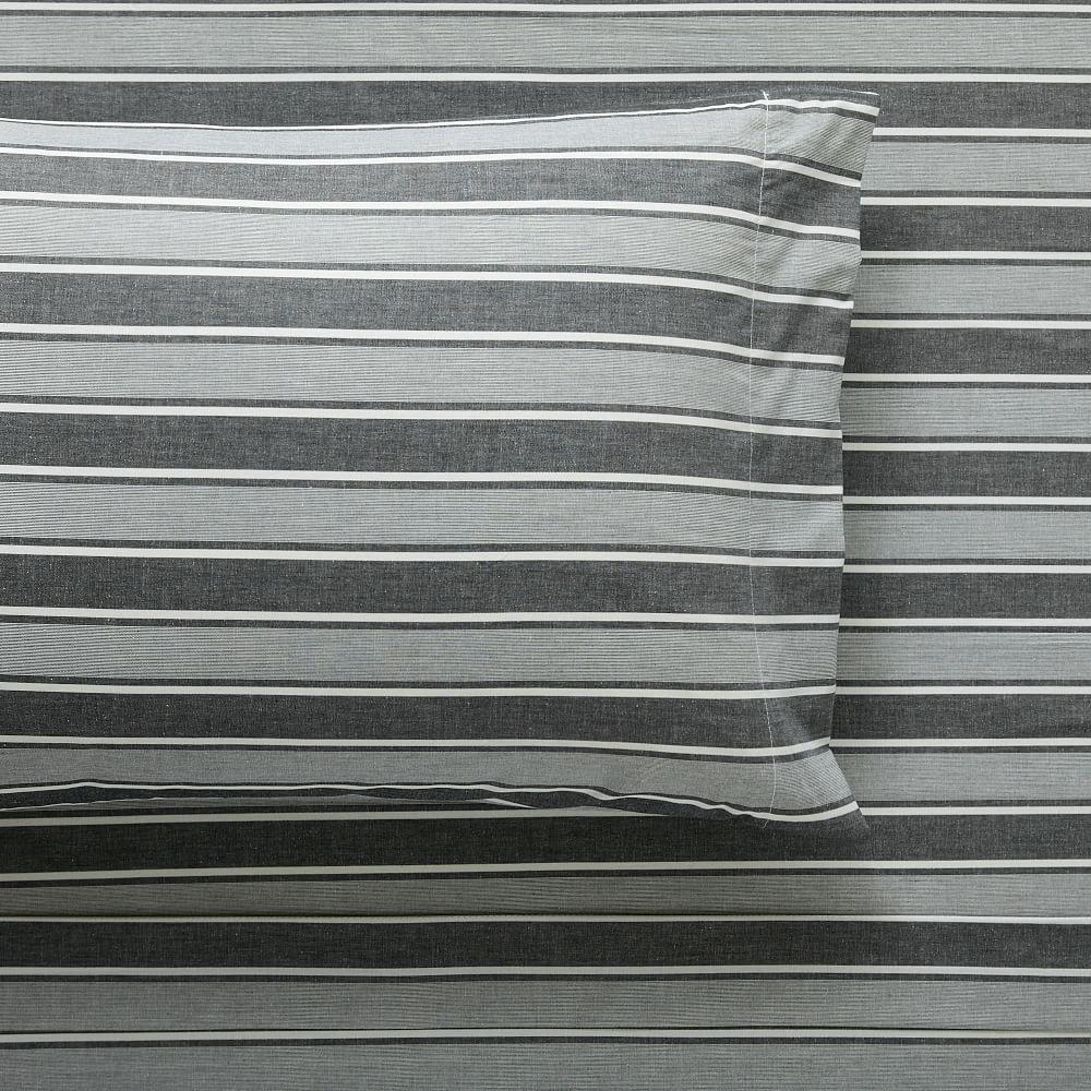 Купить Набор простыней Jackson Stripe Sheet Set Charcoal в интернет-магазине roooms.ru