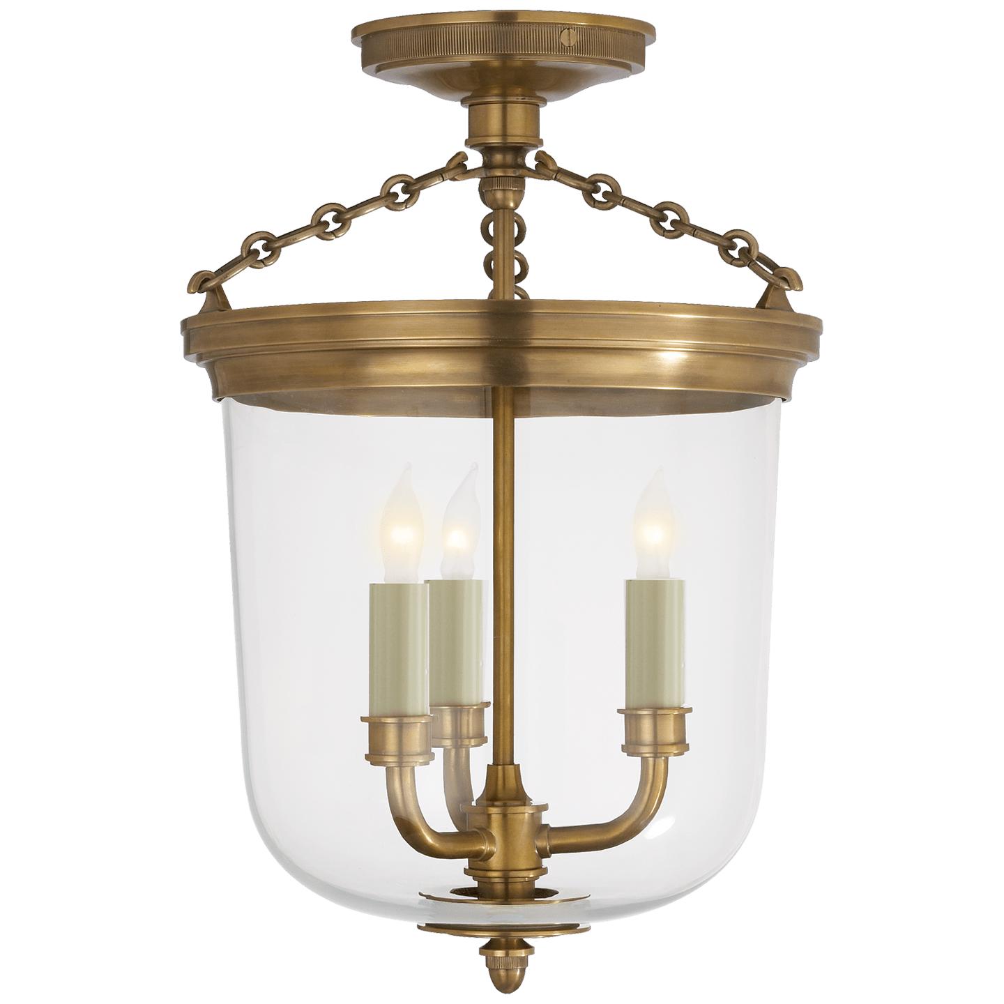 Hand-Rubbed Antique Brass Clear Glass