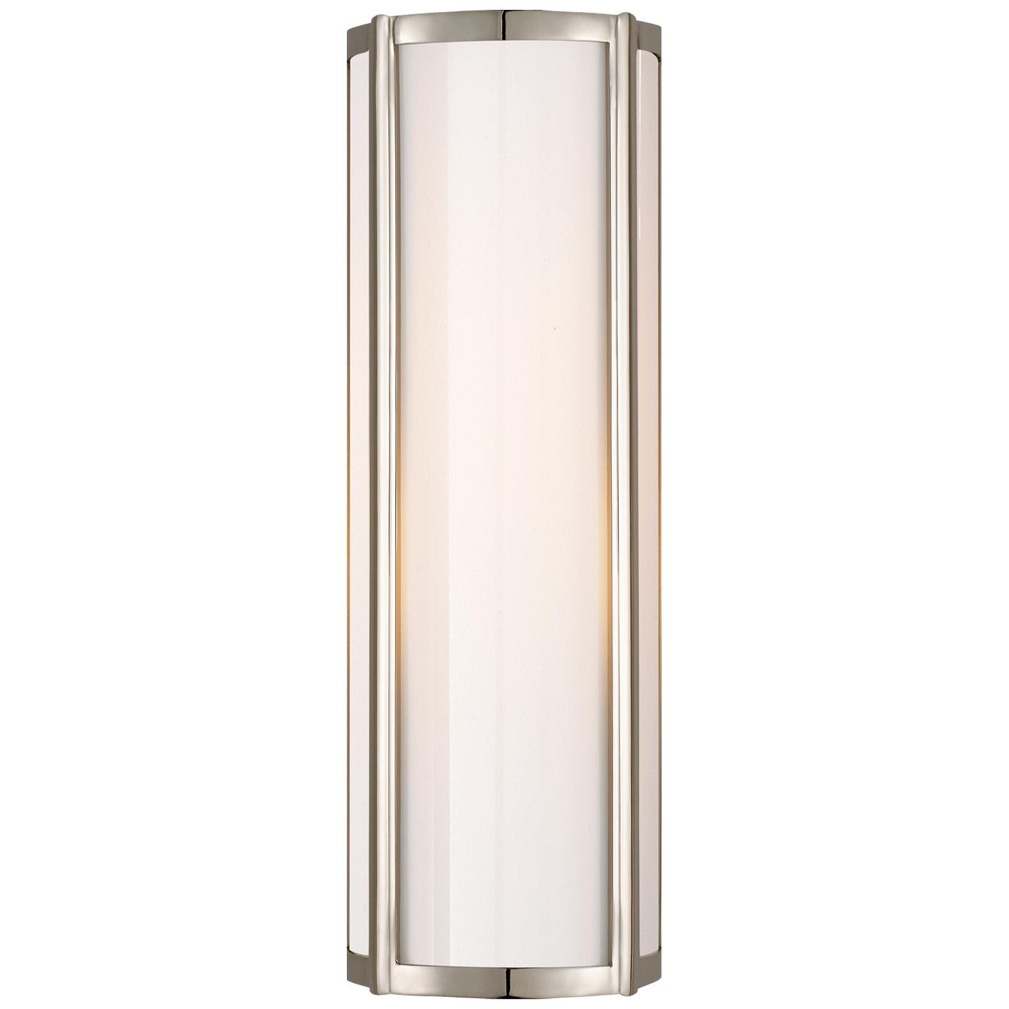 Polished Nickel White Glass