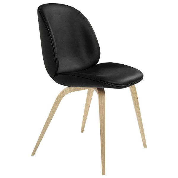 Купить Стул без подлокотника Beetle Upholstered Dining Chair Wood Base в интернет-магазине roooms.ru