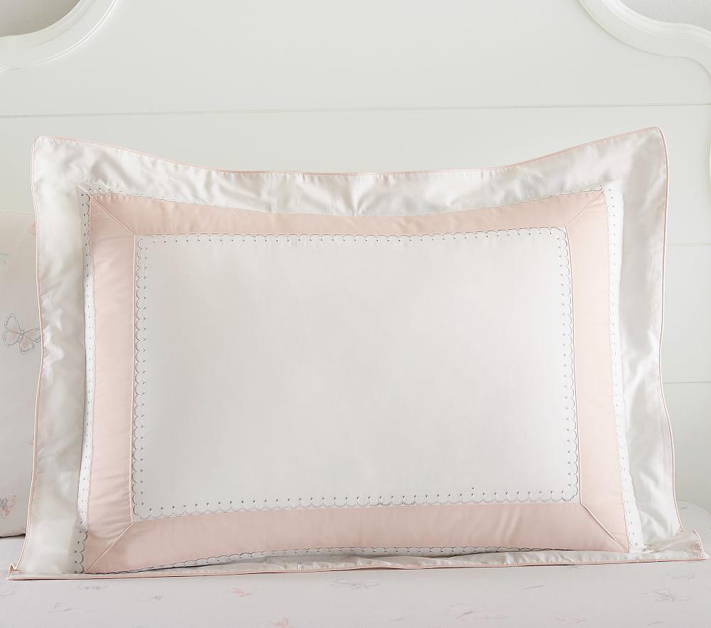 Купить Наволочка Monique Lhuillier Ethereal Pieced Duvet : Standard Sham : Blush Pink в интернет-магазине roooms.ru