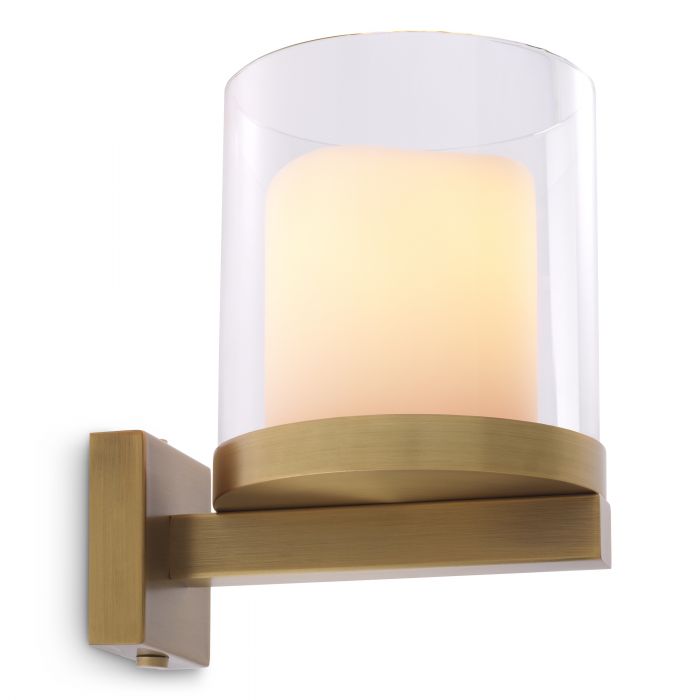 antique brass finish | clear glass | including faux candle shade