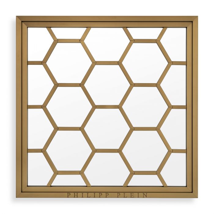 brushed brass finish | mirror glass