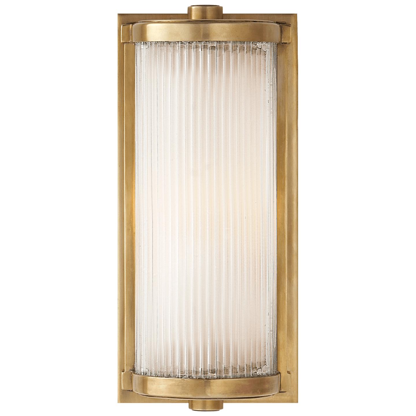 Hand-Rubbed Antique Brass Frosted Glass