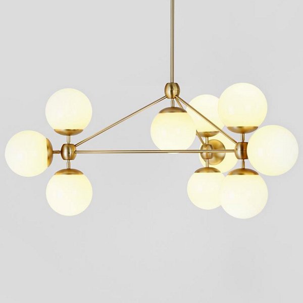 Купить Люстра Modo 3 Sided Chandelier - 10 Globes в интернет-магазине roooms.ru