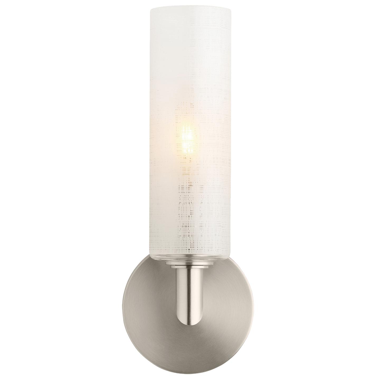 Satin Nickel Linen Lamp Not Included