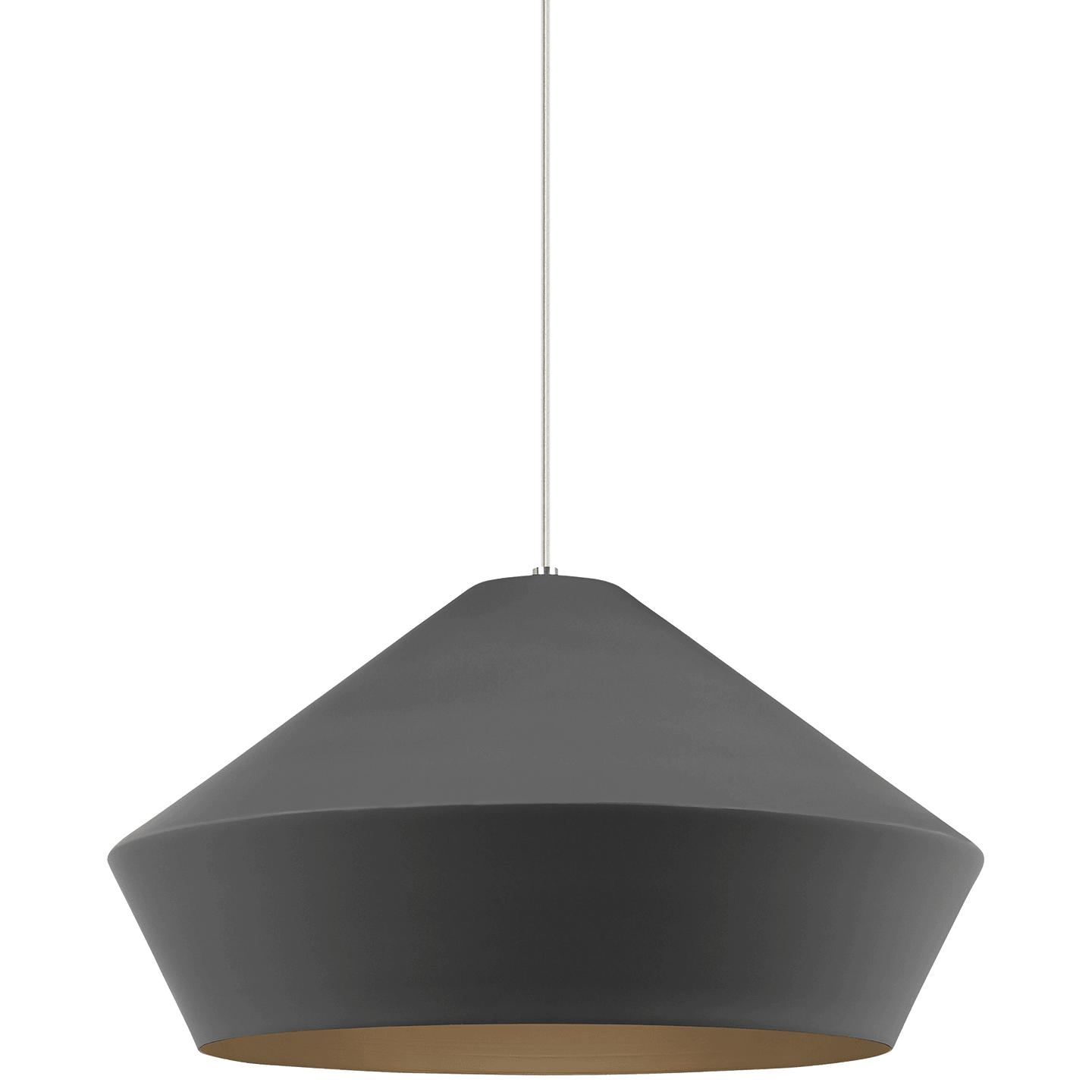 Satin Nickel Charcoal Gray Lamp Not Included