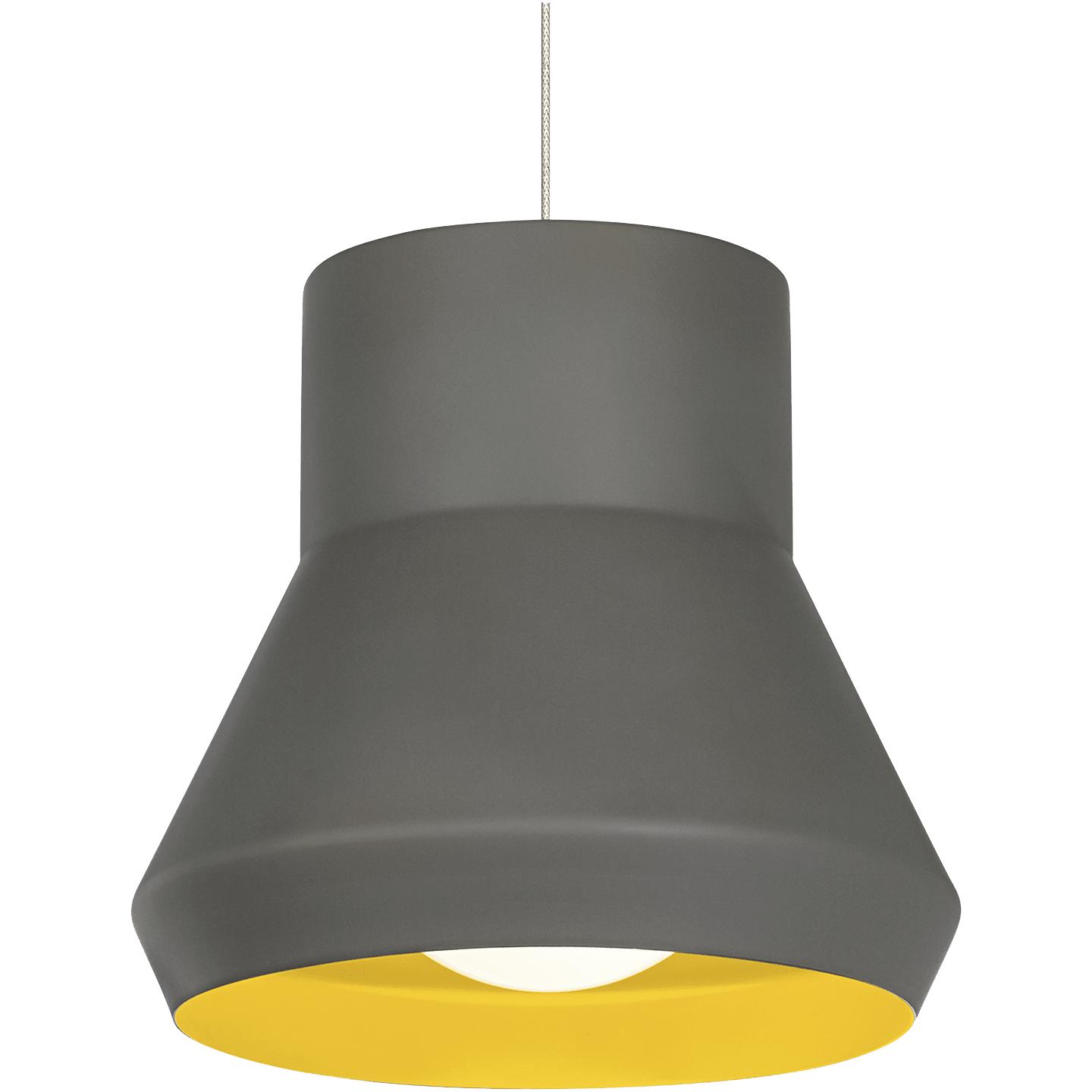 Gray Outside/Chartreuse inside Lamp Not Included