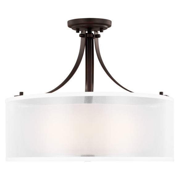 Купить Накладной светильник Elmwood Park Three Light Semi-Flush Mount в интернет-магазине roooms.ru