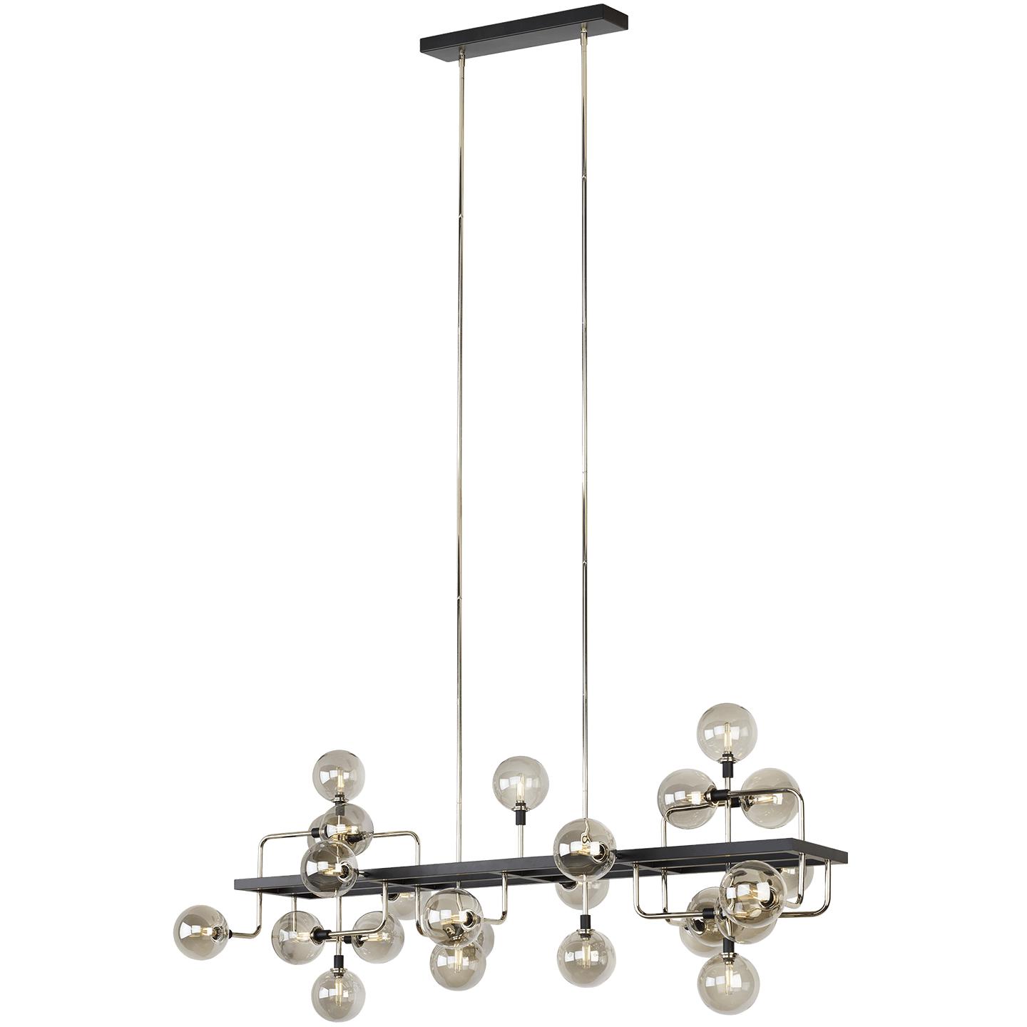 Smoke/Polished Nickel Lamp Not Included