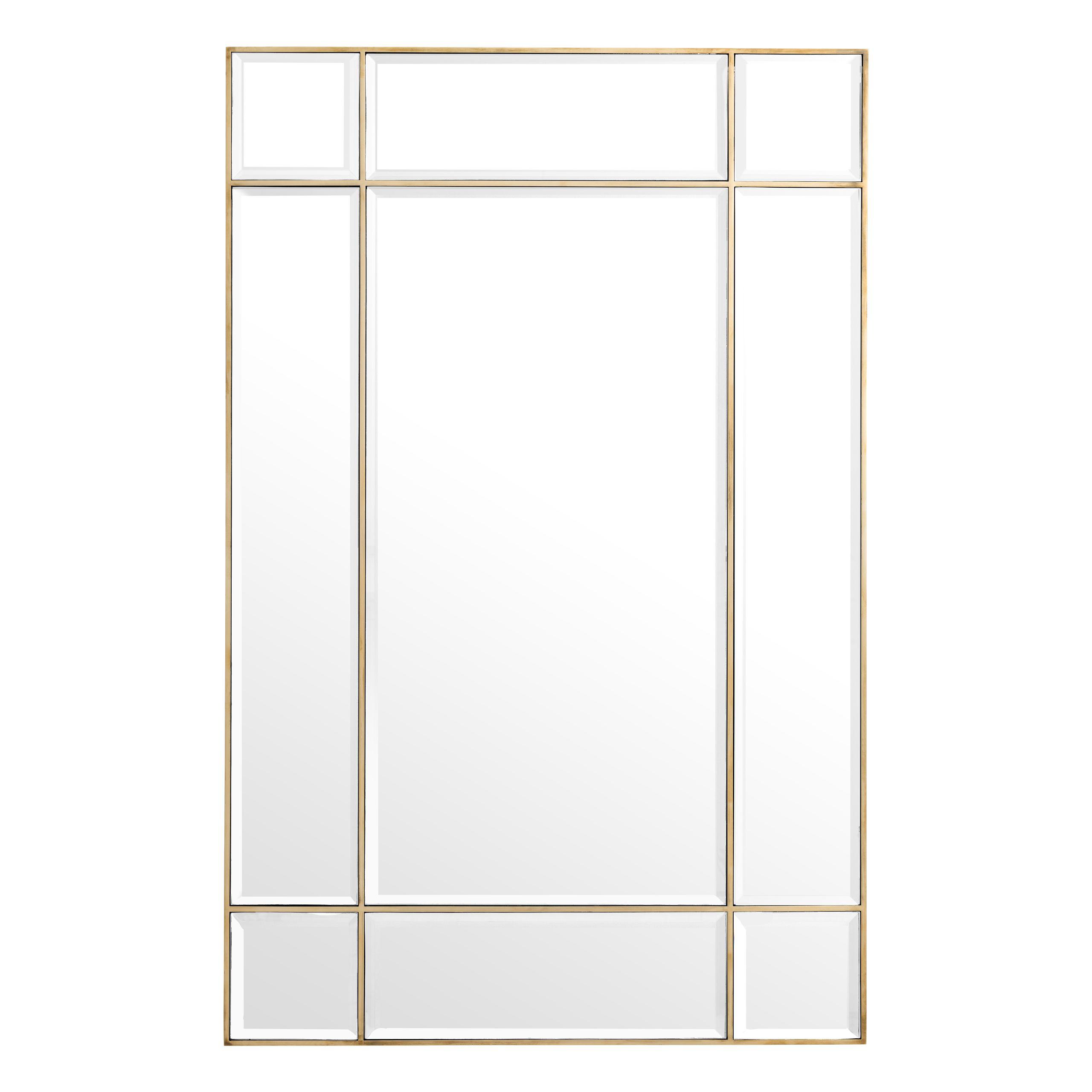 vintage brass finish | bevelled mirror glass L