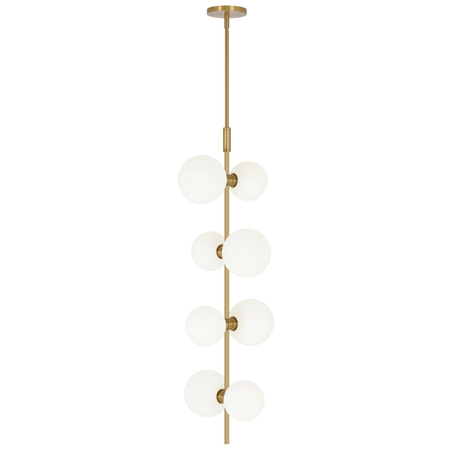 Aged Brass Glass Orbs 24v Remote Canopy (T24)