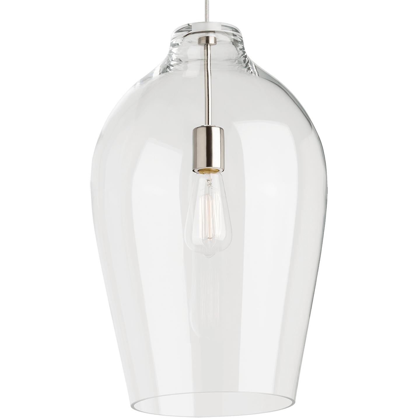 Satin Nickel Clear Lamp Not Included