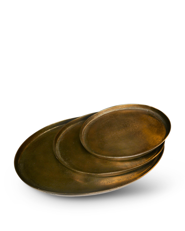 Купить Набор подносов Antique brass Oval Platters в интернет-магазине roooms.ru