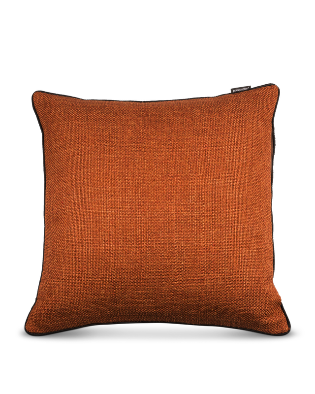 Rust red Black pipingInner cushion filled with feathers