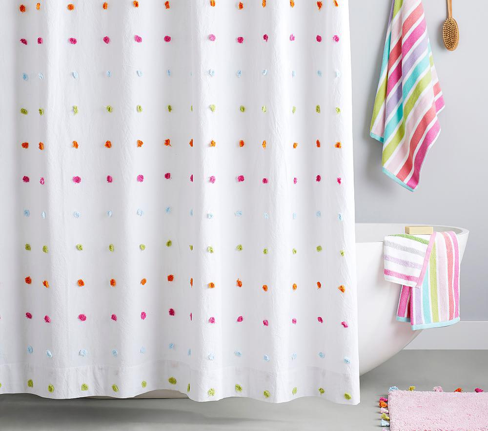 Купить Шторка для душа Tufted Dot Shower Curtain Shower Curtain Multi в интернет-магазине roooms.ru