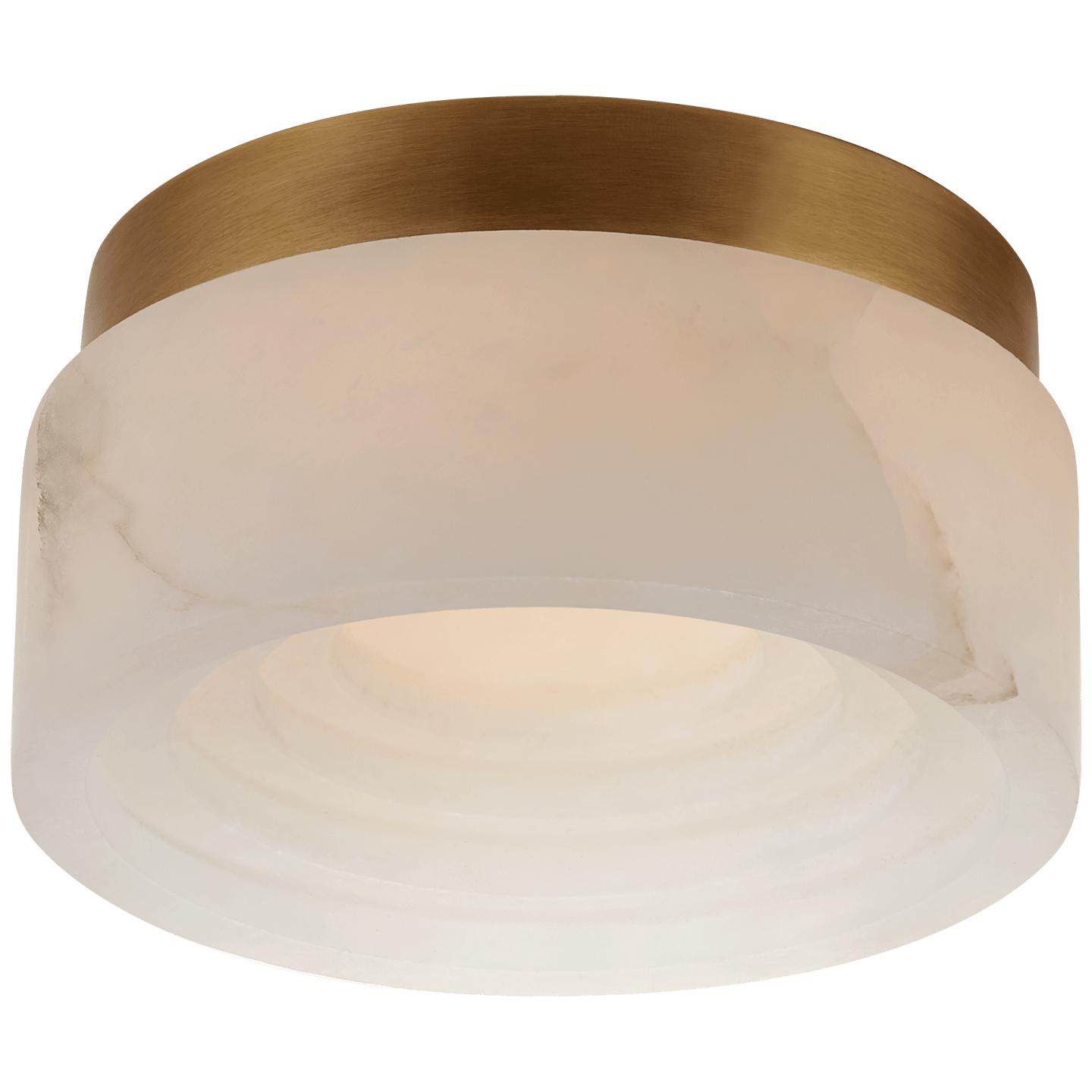 Antique-Burnished Brass Alabaster