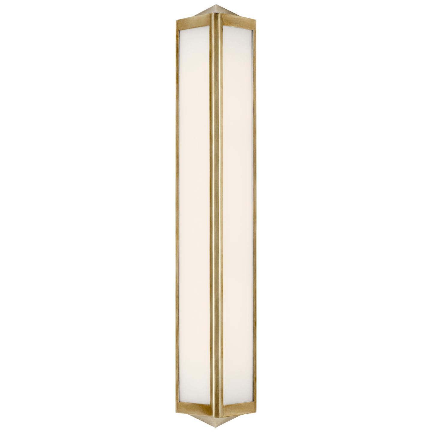 Natural Brass White Glass