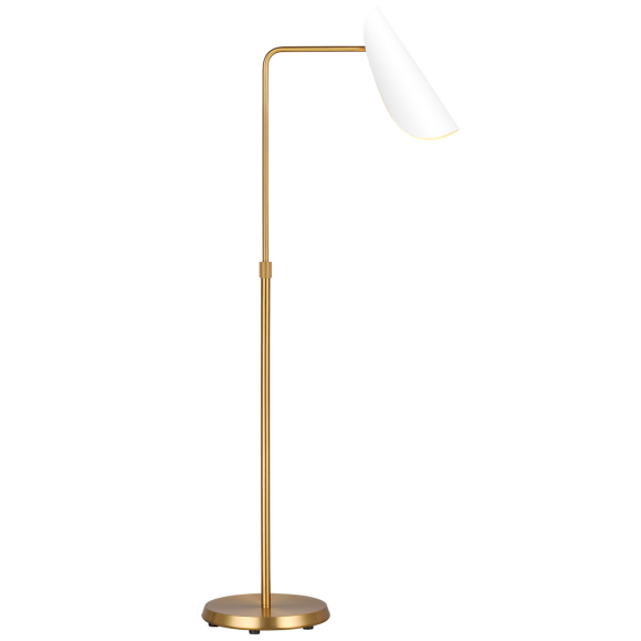 Matte White and Burnished Brass LED Bulb(s) Included