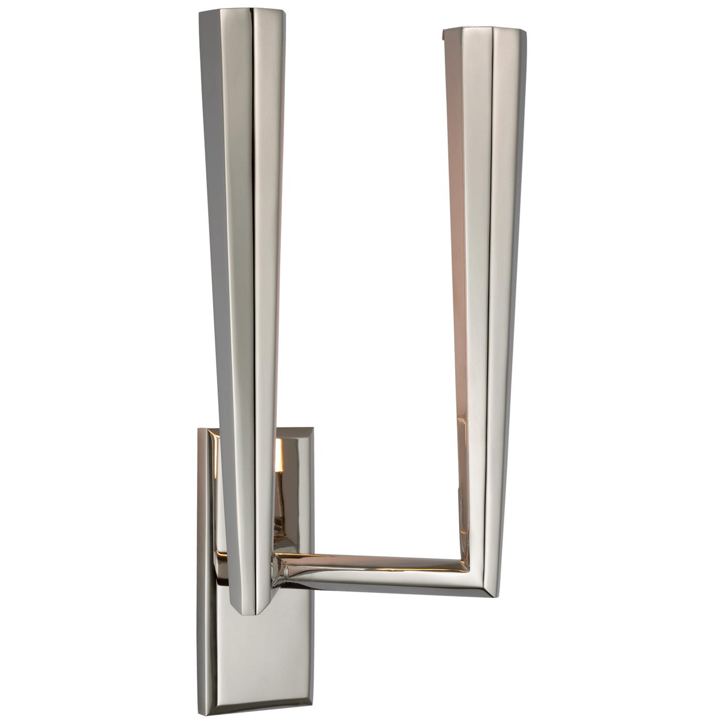 Polished Nickel White Glass