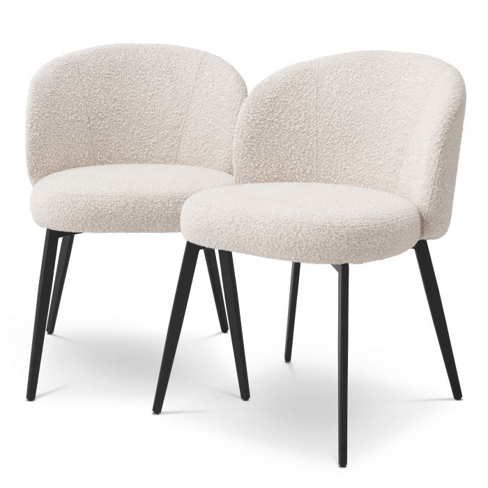 bouclé cream | black finish legs