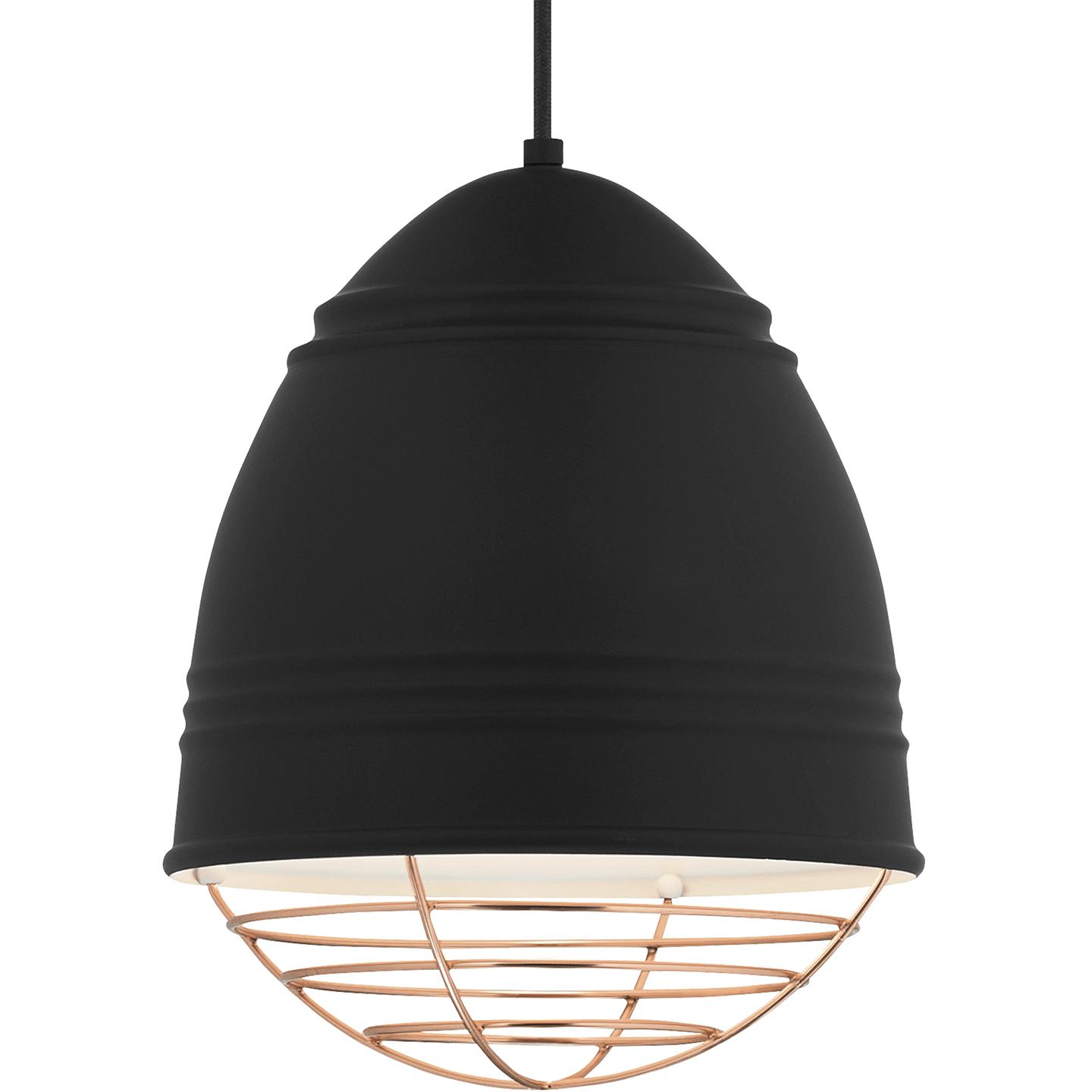 Rubberized Black w/ White Interior Lamp Not Included Copper