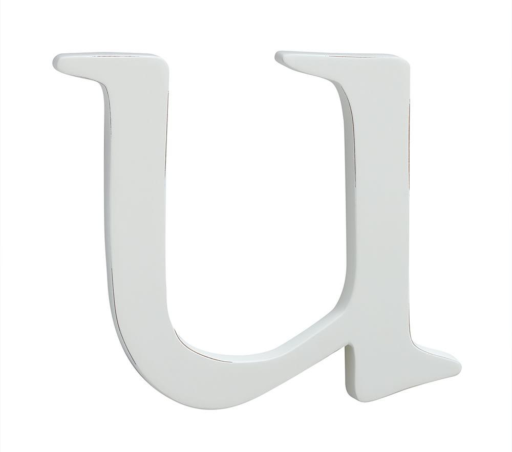 Simply White Lowercase Letter Simply White U