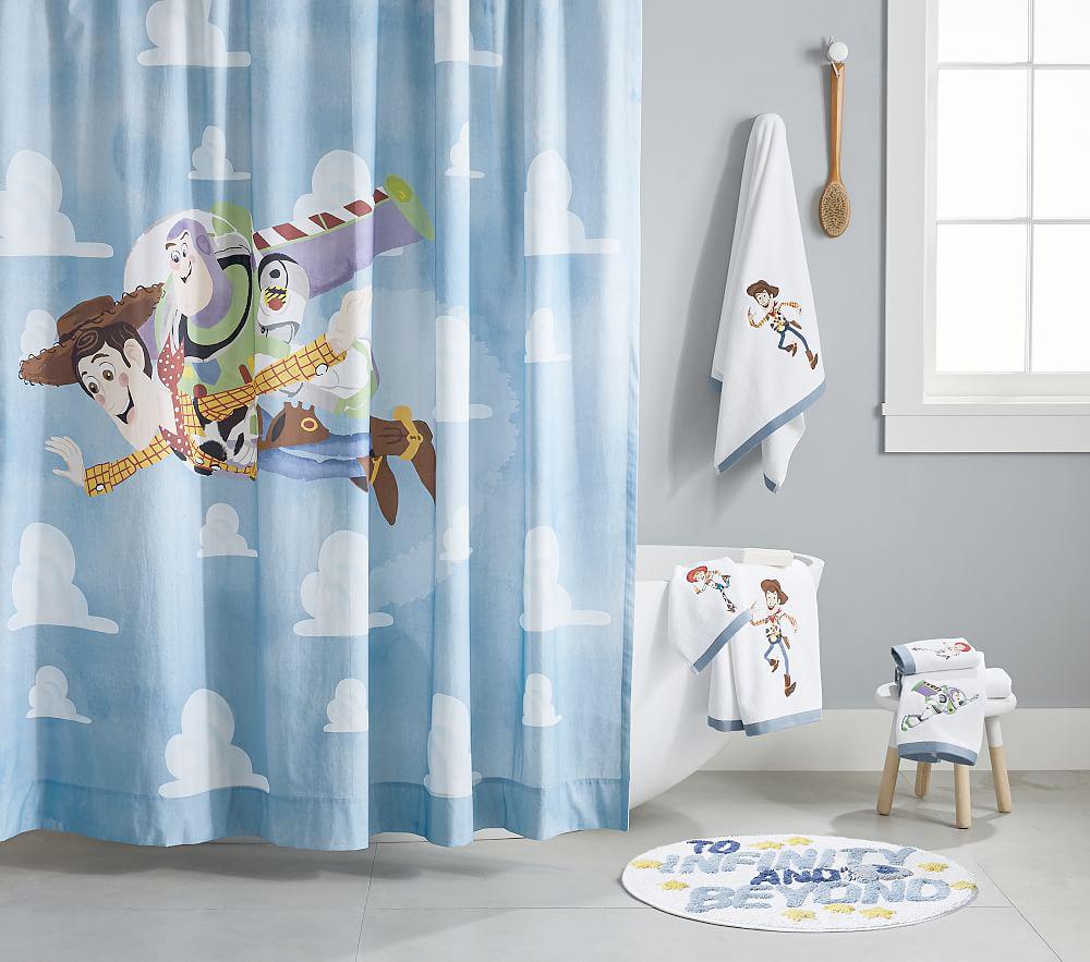 Купить Коврик для ванной/Шторка для душа Disney and Pixar Toy Story Bath Collection Set: Towels Bath Mat Shower Curtain в интернет-магазине roooms.ru