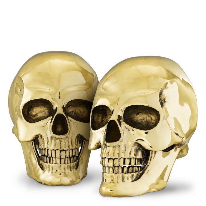 Купить Статуэтка Gold Skull Wall element в интернет-магазине roooms.ru