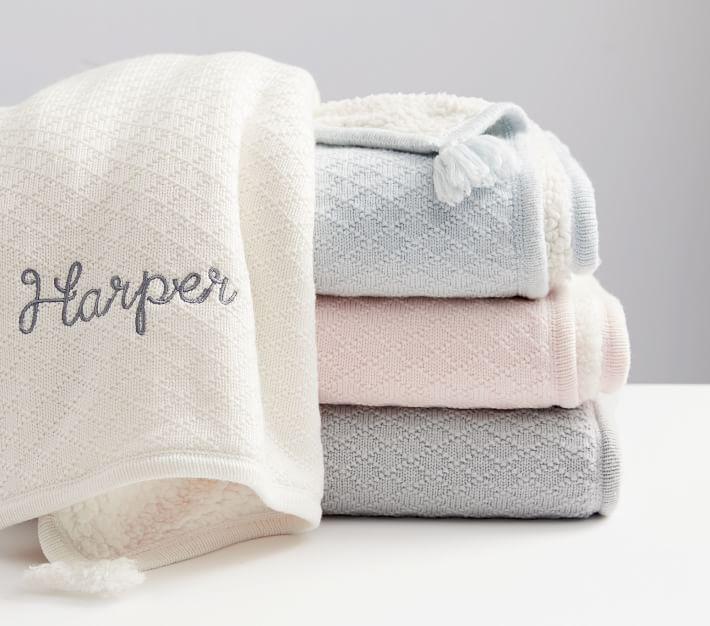 Купить Одеяло Luxe Knit Sherpa Baby Blanket в интернет-магазине roooms.ru