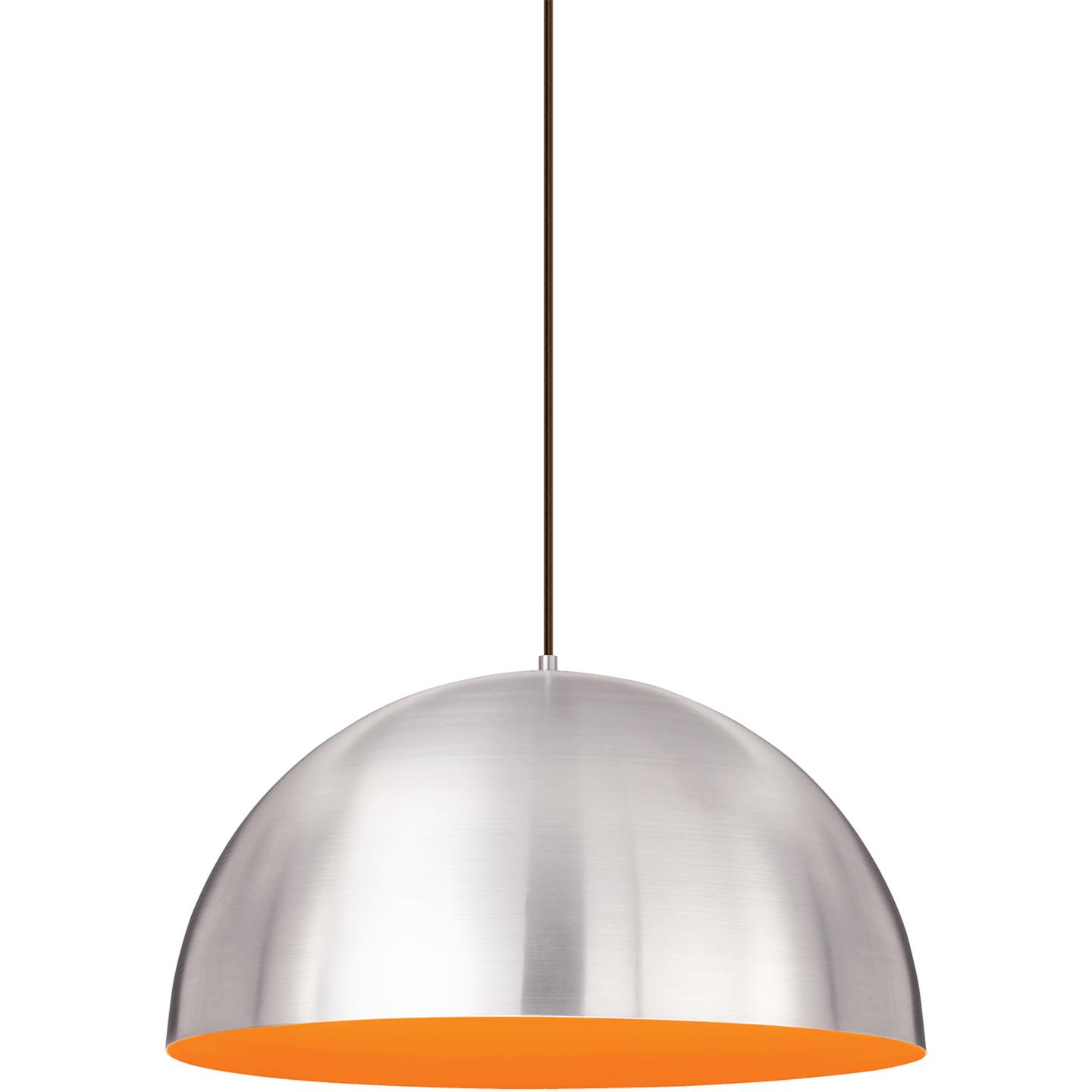 Black Satin Nickel/Sunrise Orange Lamp Not Included