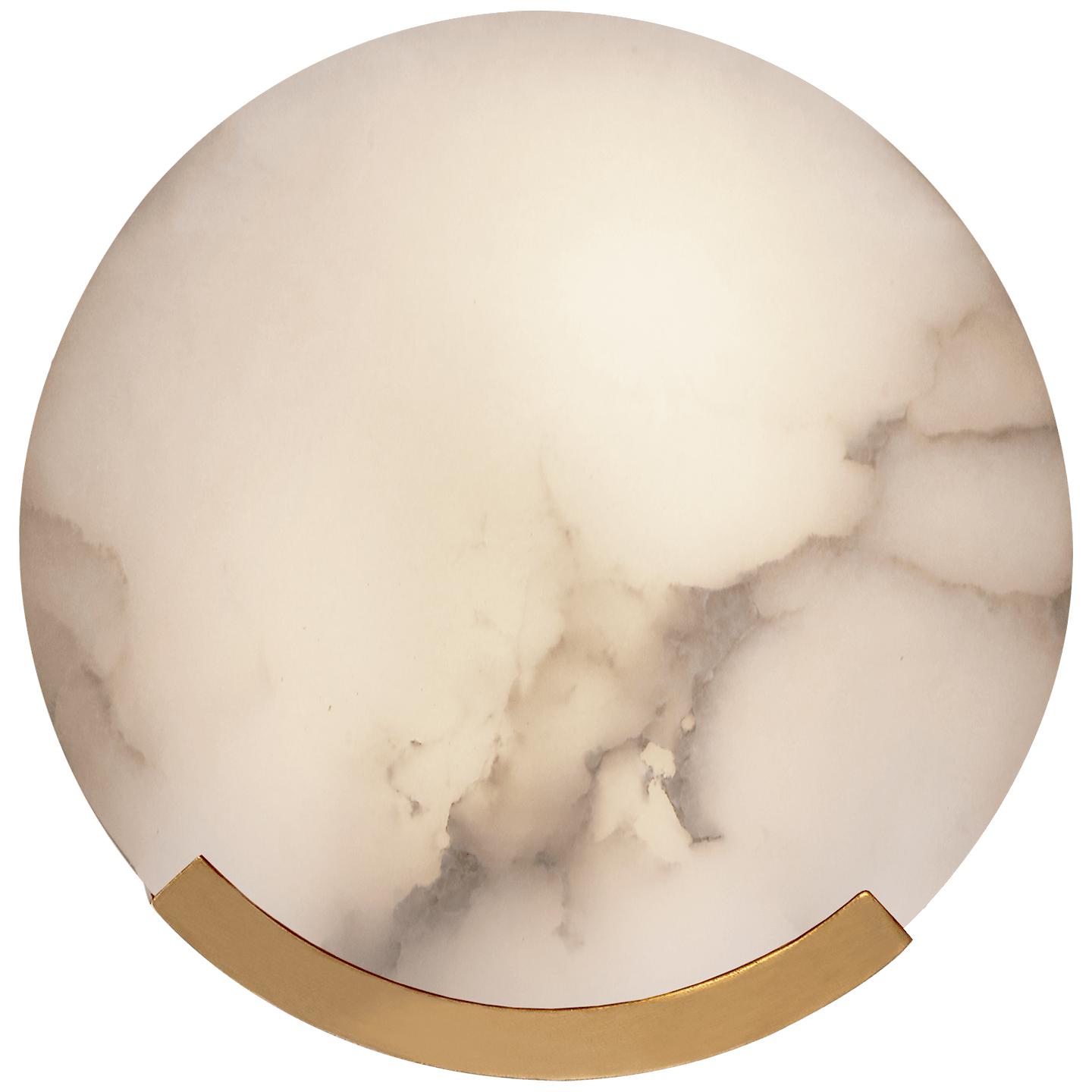 Antique-Burnished Brass Alabaster