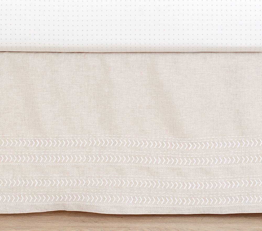 Купить Подзор для кроватки Sweet Animal Linen Crib Skirt Natural в интернет-магазине roooms.ru