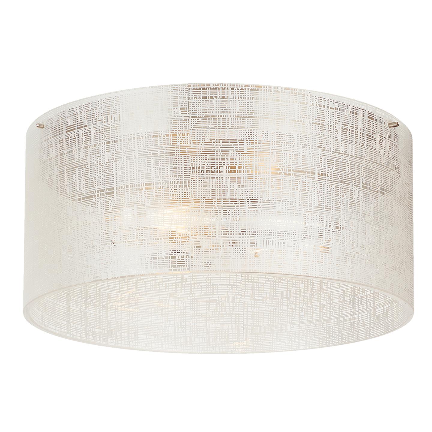 Satin Nickel Linen Lamp Not Included