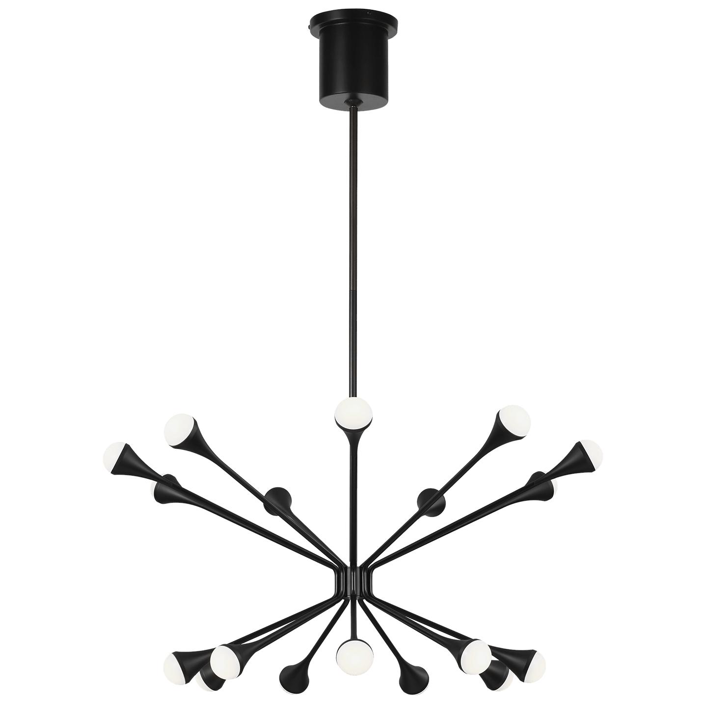 Matte Black 18-Light Chandelier LED 90 CRI 3000K 120V-277V UNV (T20/T24)