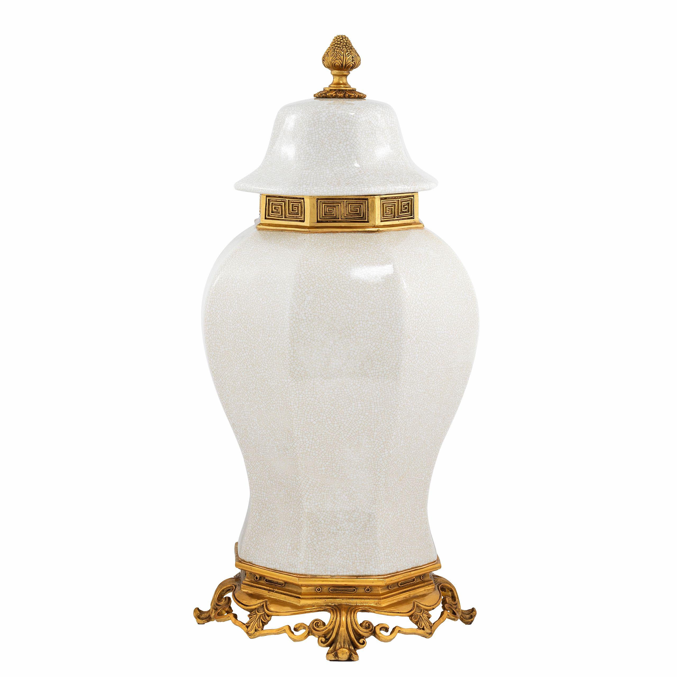 cream ceramic | antique gold finish