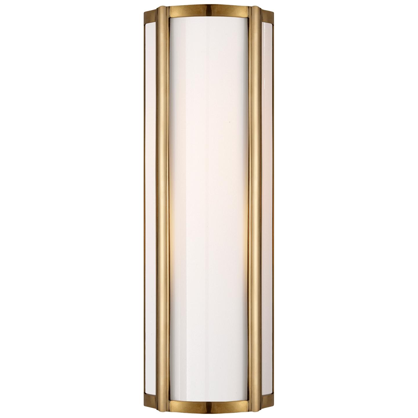 Natural Brass White Glass