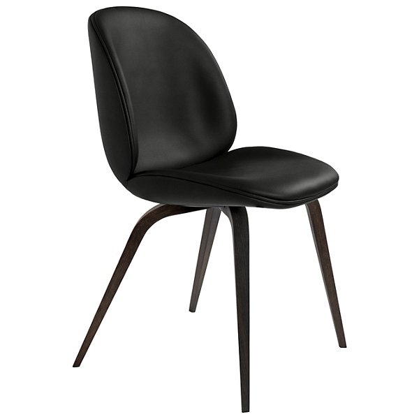 Купить Стул без подлокотника Beetle Upholstered Dining Chair Wood Base в интернет-магазине roooms.ru