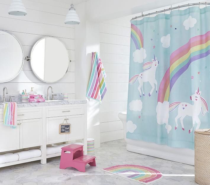 Купить Шторка для душа Rainbow Unicorn Shower Curtain Shower Curtain Multi в интернет-магазине roooms.ru