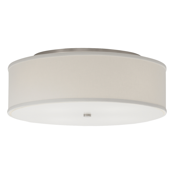Satin Nickel White Large Lamp Not Included