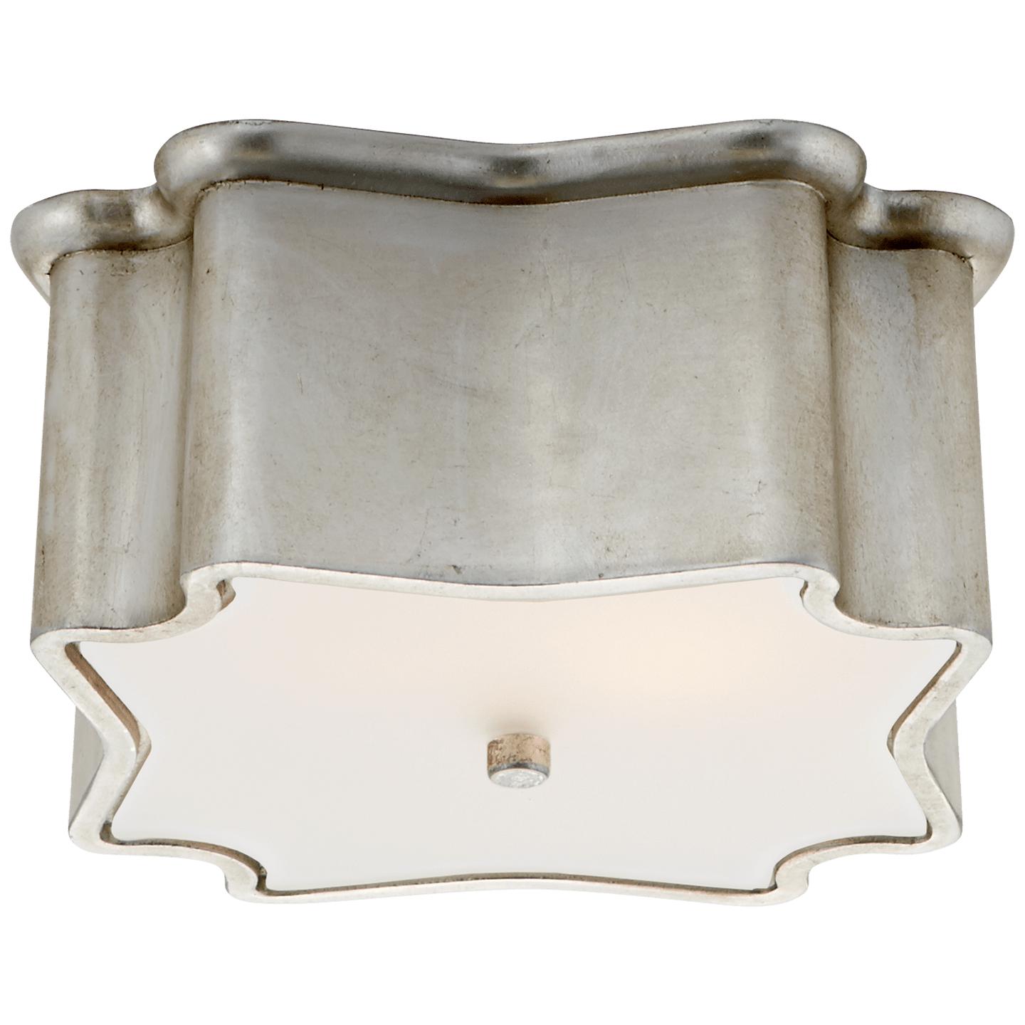 Burnished Silver Leaf Frosted Glass