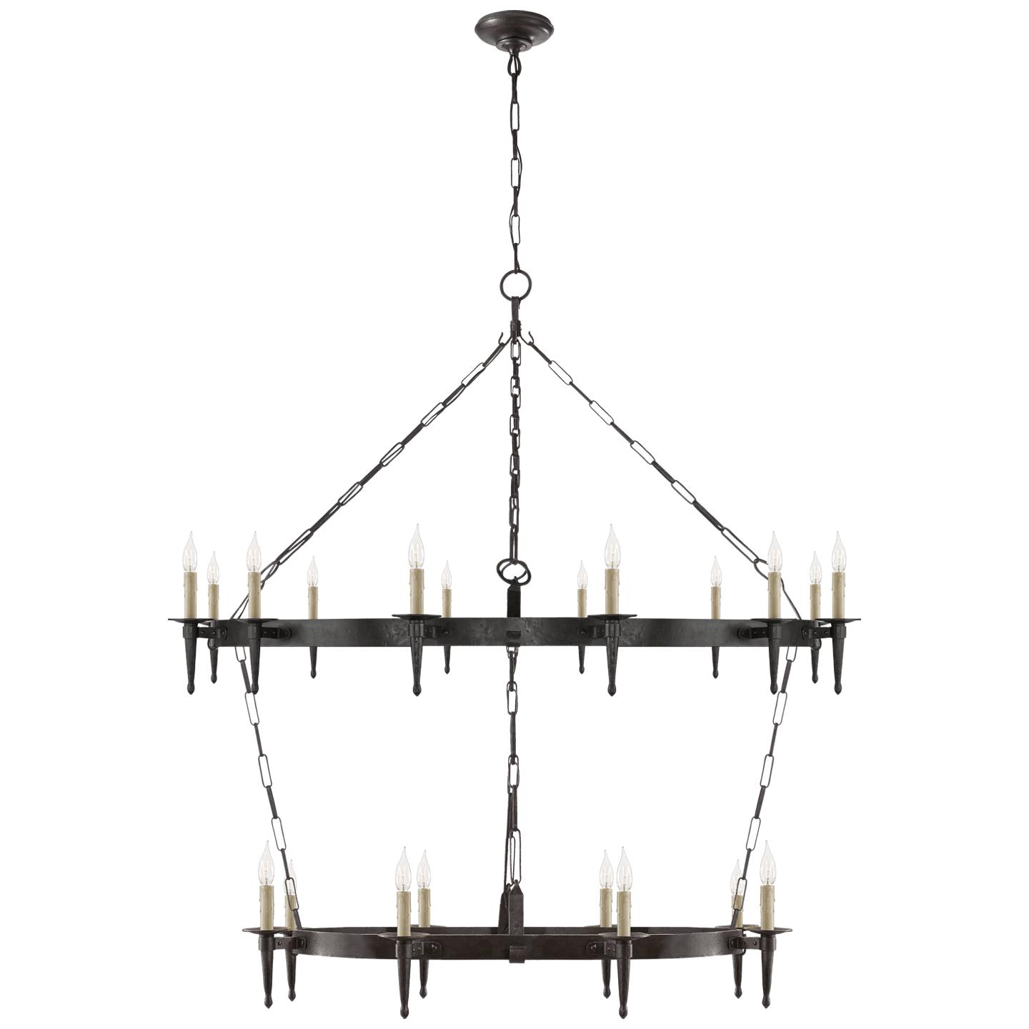 Купить Люстра Branson Large Two-Tier Ring Torch Chandelier в интернет-магазине roooms.ru