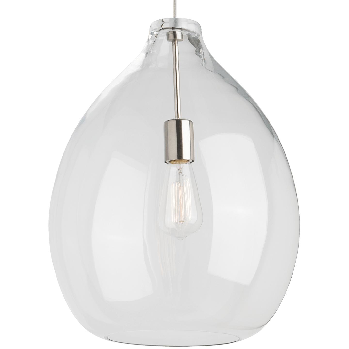 Satin Nickel Clear Lamp Not Included