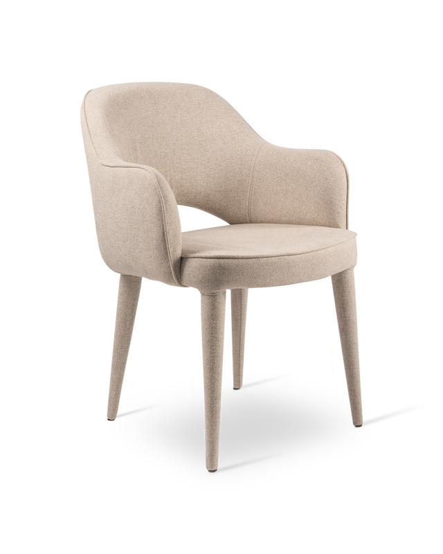 Beige Metal frame with upholstered legs