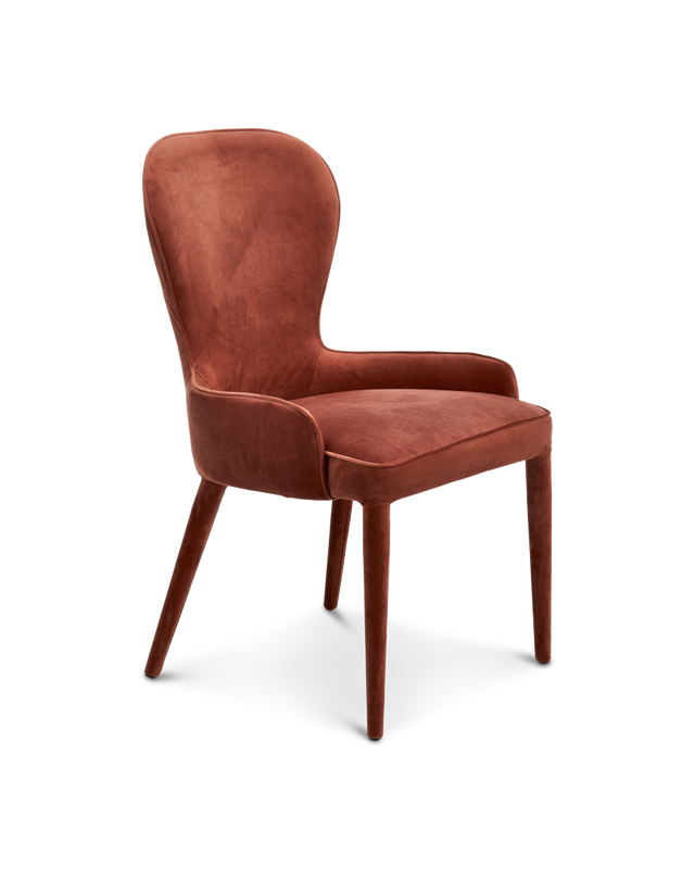 Light pink Metal frame with upholstered legs