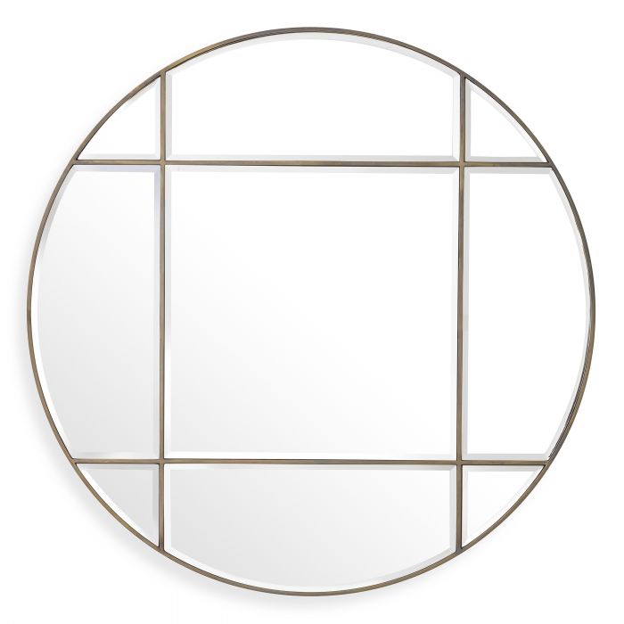 vintage brass finish | bevelled mirror glass