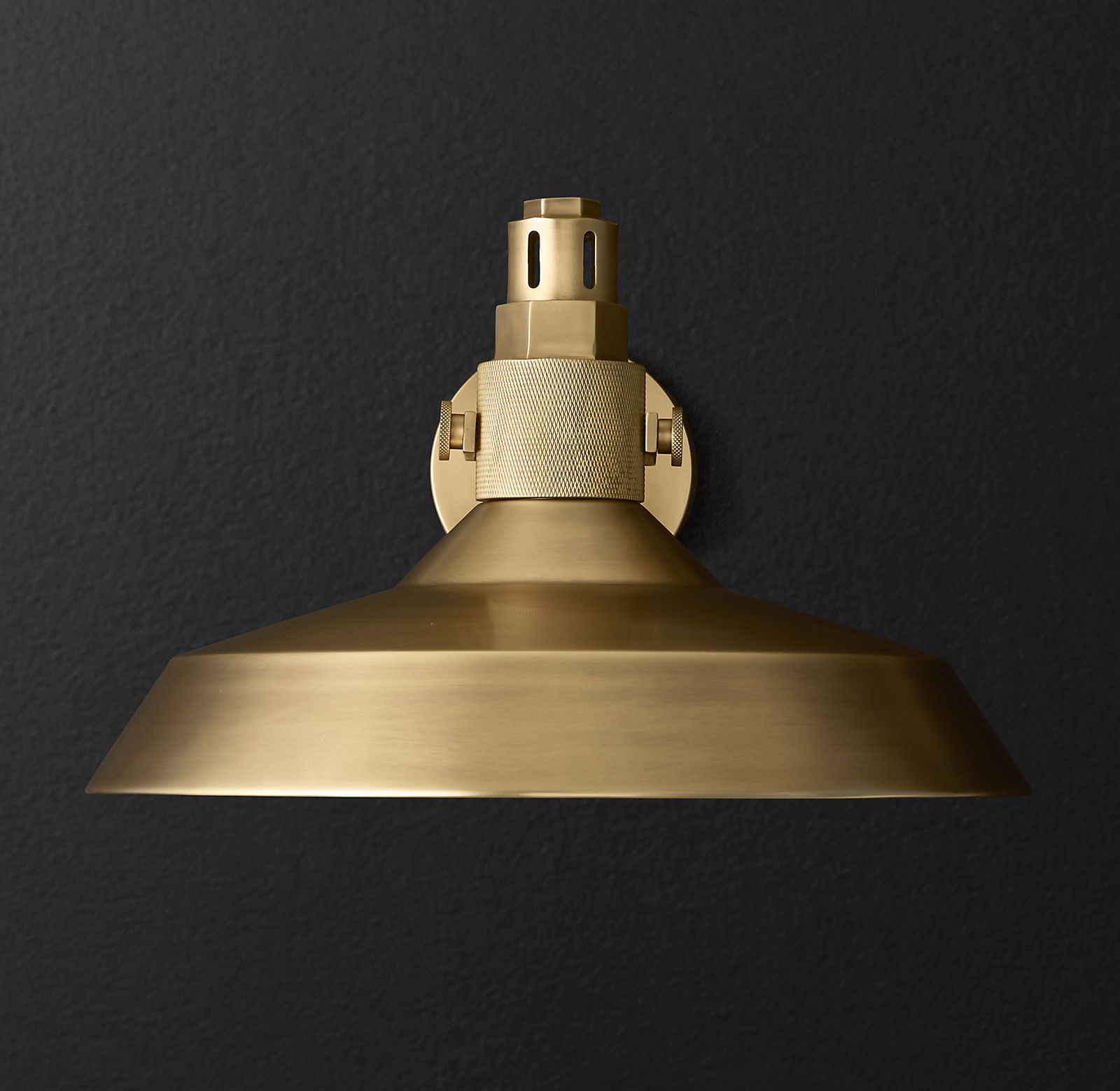 Brass shade deals sconce