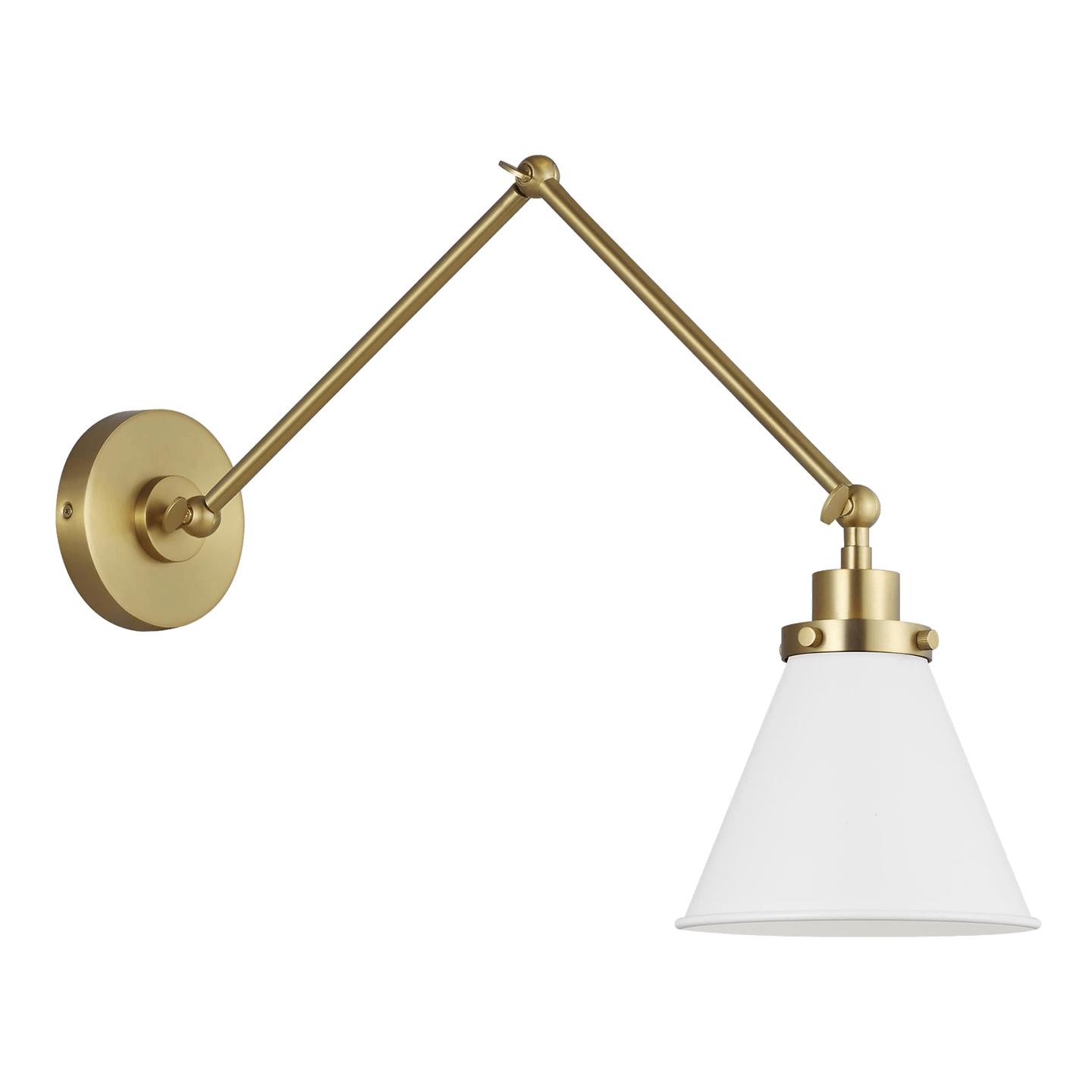 Matte White and Burnished Brass